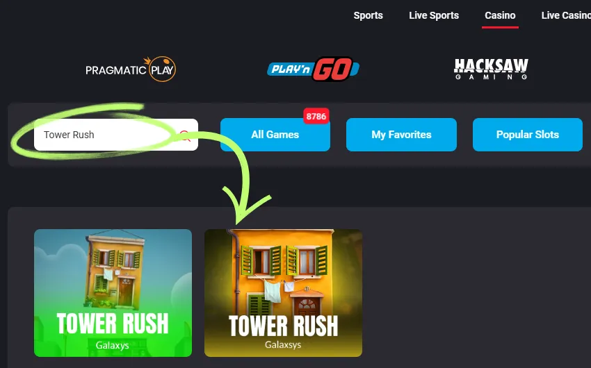 Tapez "Tower Rush"